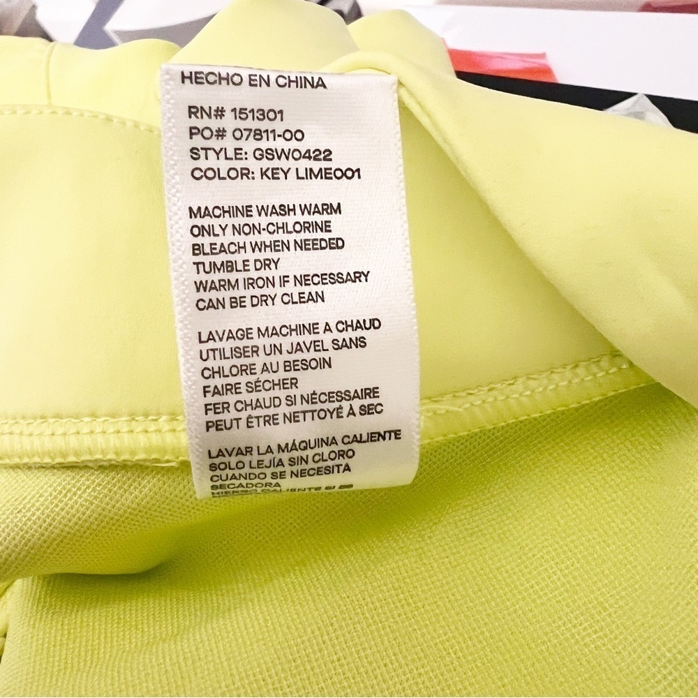 NWT Good American Key Lime New Good Compression Swim Shirt, Size Extra Small (1) - Picture 10 of 11